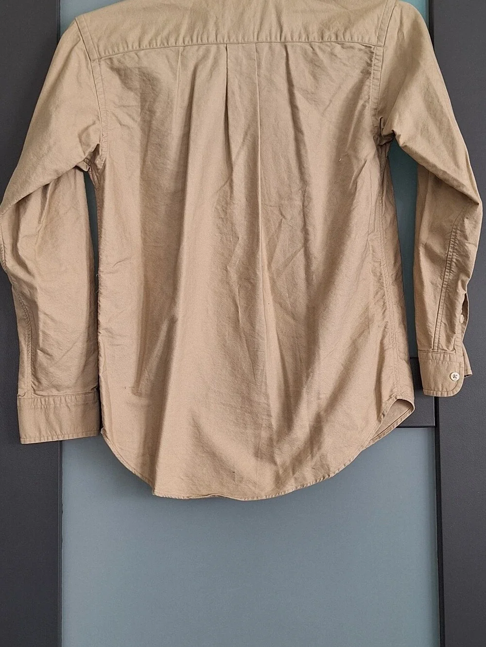 Ralph Lauren Boys Shirt Khaki Sz M 12/14 NWOT